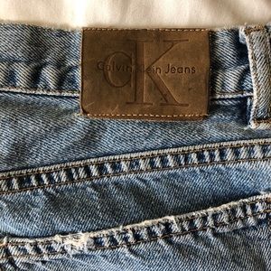 Vintage Calvin Klein high waisted jean shorts